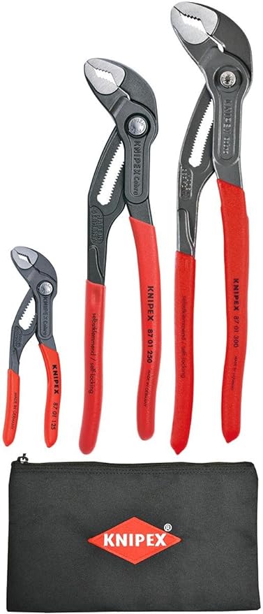 Knipex Ensemble Cobra de 3 pièces avec pochette de maintien 