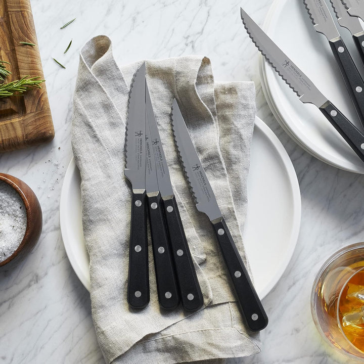 Henckels Set of 8 Razor-Sharp Steak Knife - Black
