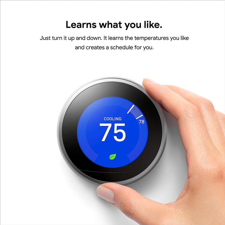 Google Nest Learning Thermostat - 3e génération - Blanc 