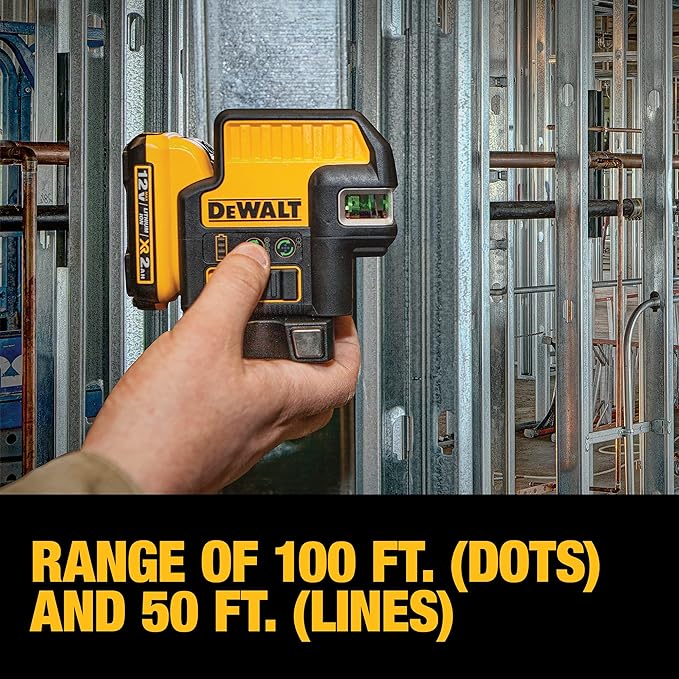 Laser à lignes croisées Dewalt 12 V - Vert 