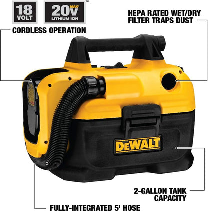 Aspirateur sec/humide sans fil Dewalt 18/20 V Max