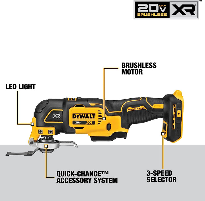 Dewalt 20V Max XR Oscillating Multi-Tool, Variable Speed, Tool Only