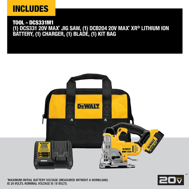 Dewalt 20V Max Jig Saw w/ 1 Battery And Bag