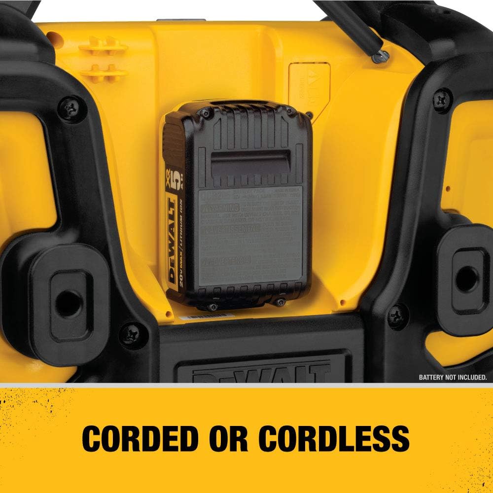 Dewalt 20V Max Portable Radio & Battery Charger with Bluetooth