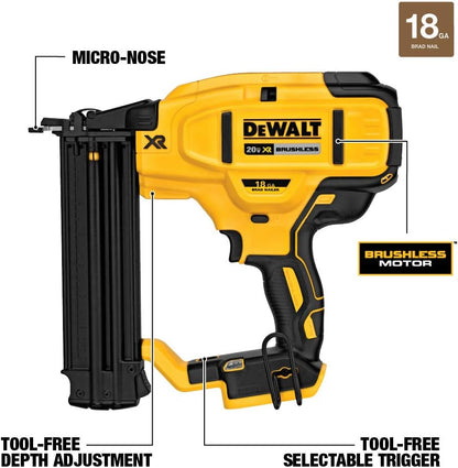 Kit de cloueuse sans fil Dewalt 20 V Max 