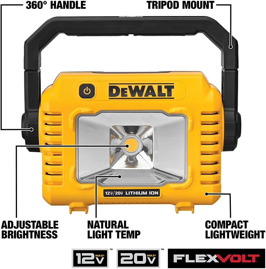 Lampe de travail compacte Dewalt 12 V/20 V Max – Outil uniquement