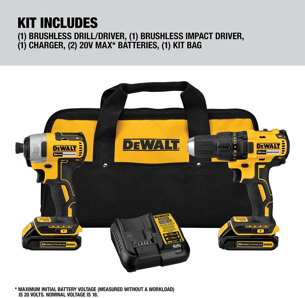 Dewalt 20V Max Cordless Drill and Impact Driver