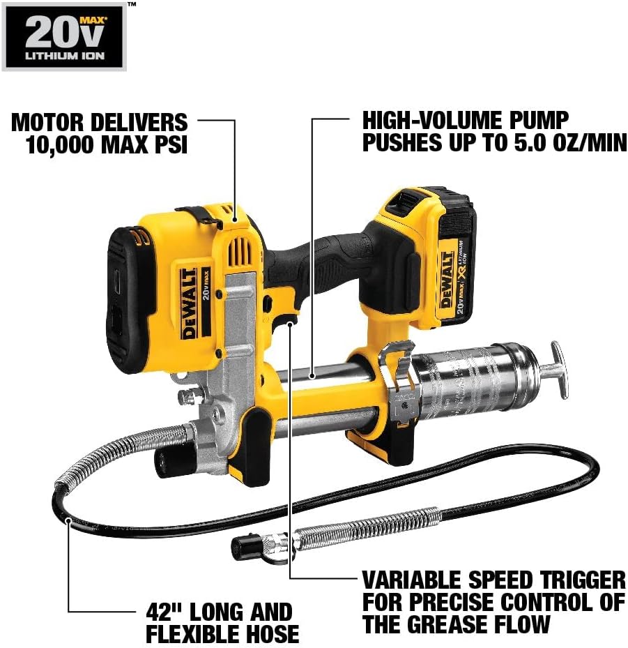 DeWALT DCGG571B Pistolet graisseur au lithium-ion MAX 20 volts (outil uniquement) 