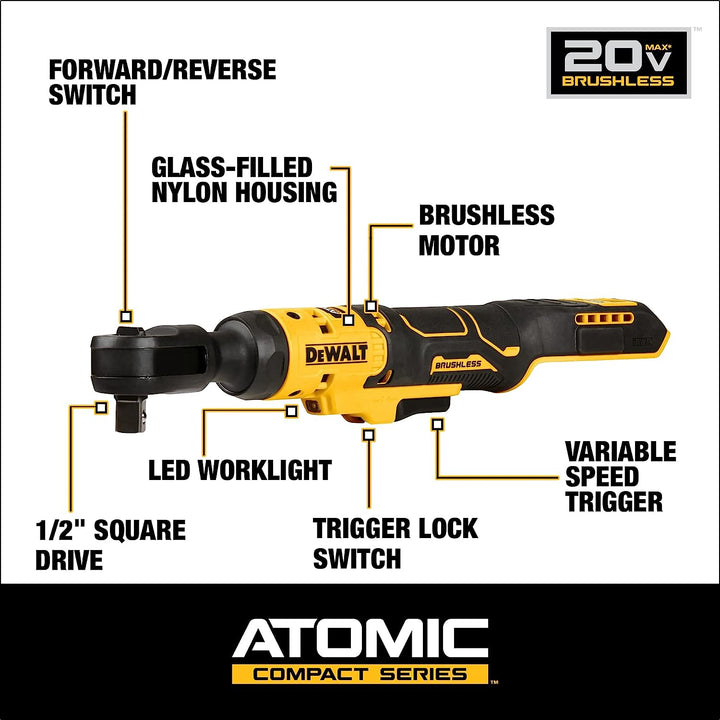 Dewalt Cliquet 20 V MAX 1/2" nu