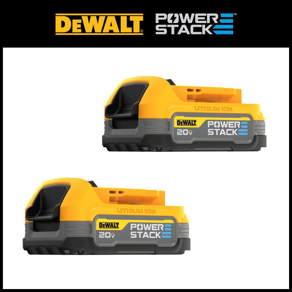 Dewalt 20V Max Power Stack Compact Battery - 2 Pack