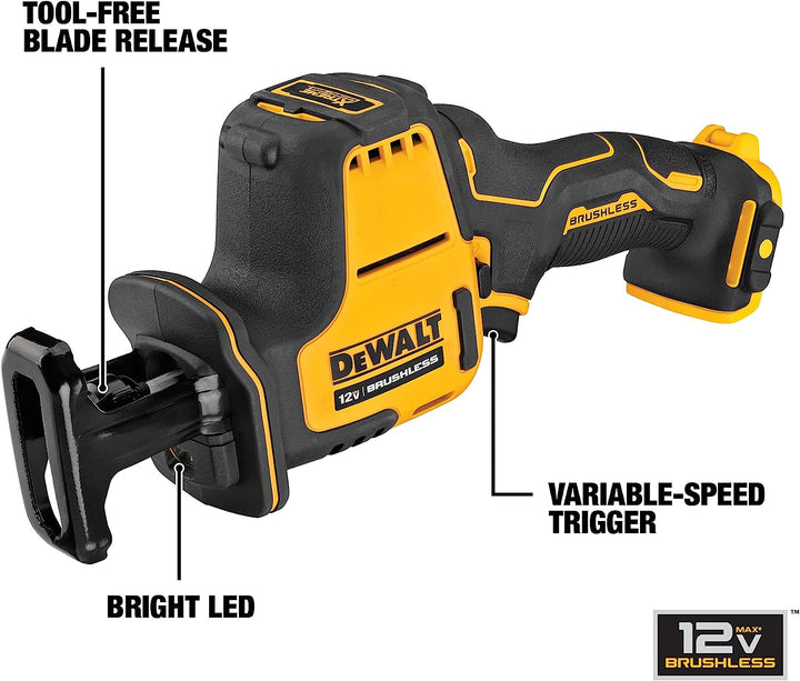 Scie alternative à une main Dewalt 12 V Max - Outil uniquement 