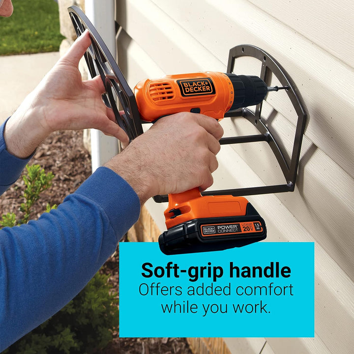 Black & Decker 20V Max Power Connect Cordless Drill - Orange