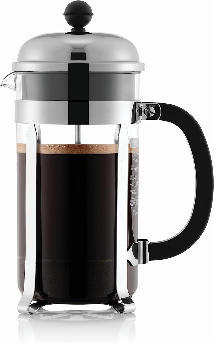 Bodum Chambord French Press Coffee and Tea Maker - 34 oz - Chrome