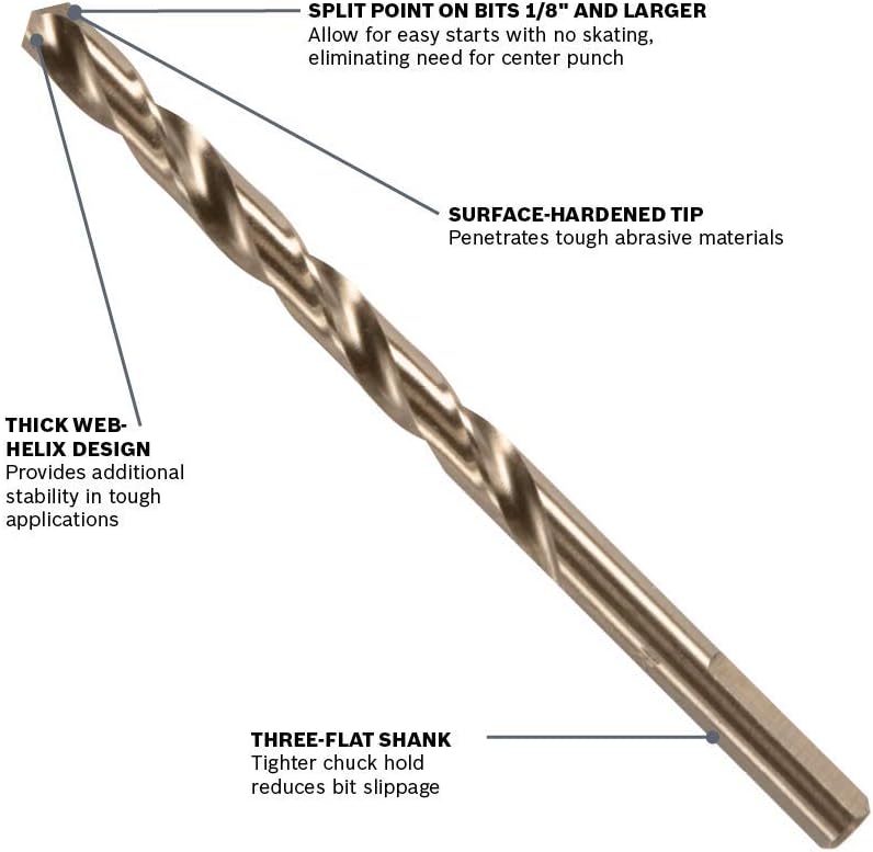 Bosch Cobalt M42 Drill Bit Set - 14 Piece