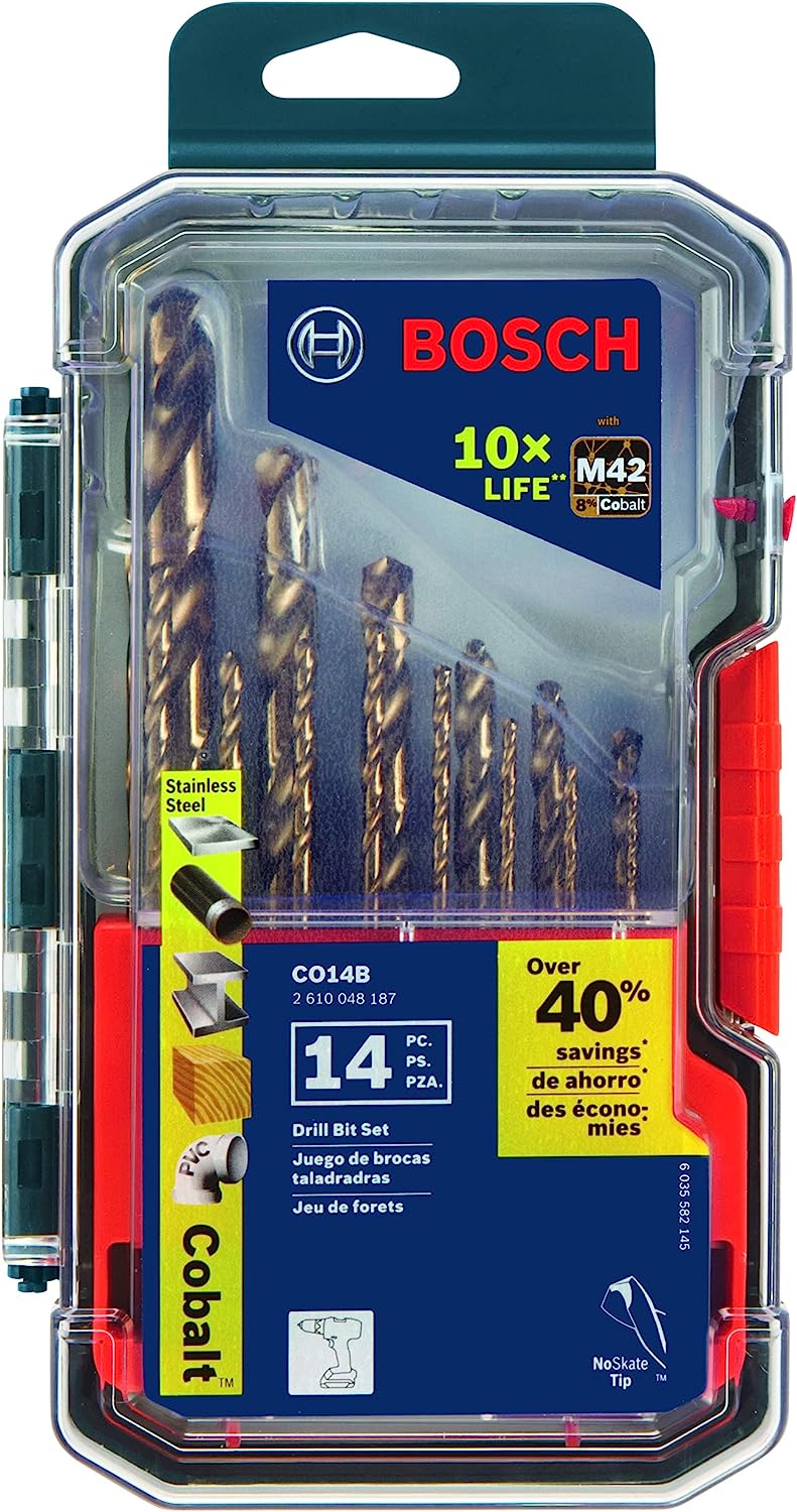 Bosch Cobalt M42 Drill Bit Set - 14 Piece