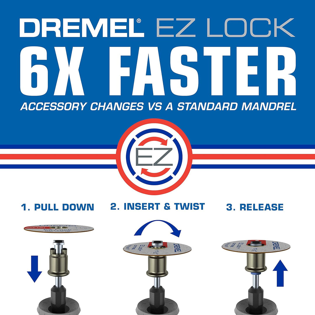 Kit de ponçage et de meulage Bosch Dremel EZ Lock 