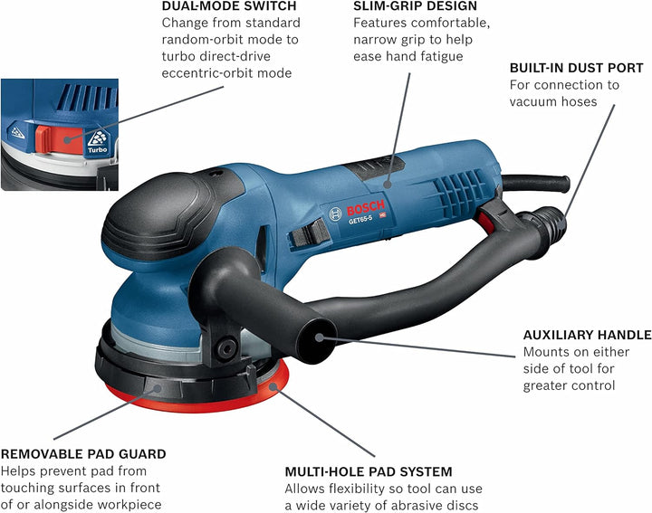 Bosch 5" Dual-Mode Random Orbit Sander