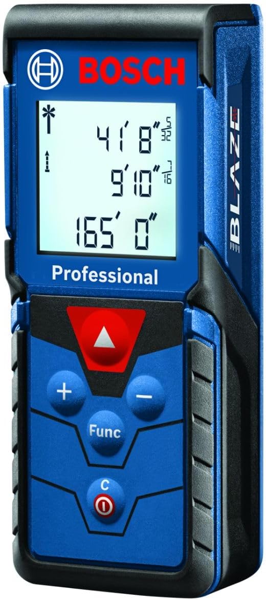 Bosch Blaze Pro 165ft Laser Distance Measure with Color Backlit Display