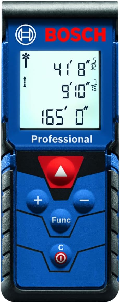 Bosch Blaze Pro 165ft Laser Distance Measure with Color Backlit Display