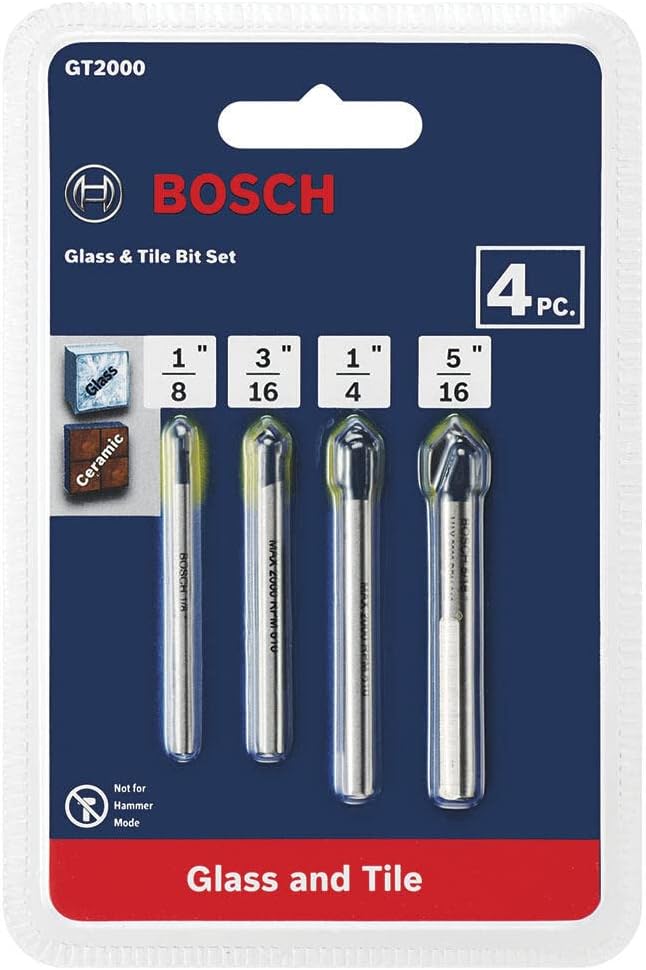 Ensemble de verre et carrelage Bosch, 4 pièces 
