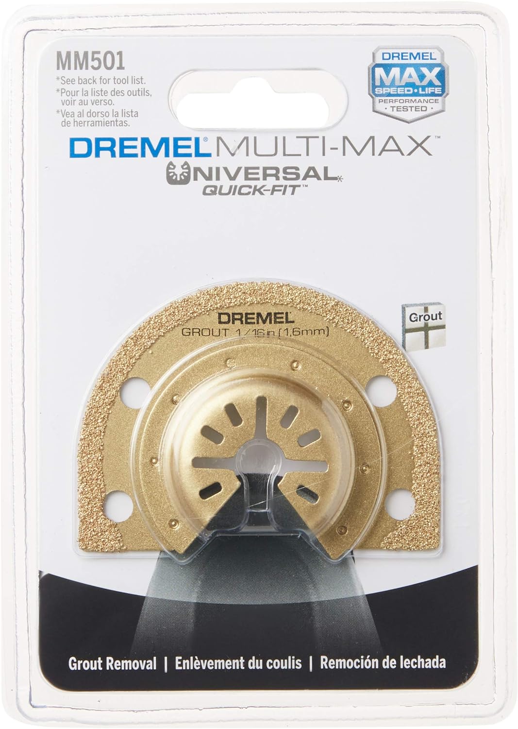 Bosch Dremel Lame oscillante pour outil multifonction 1/16" pour enlever le coulis 