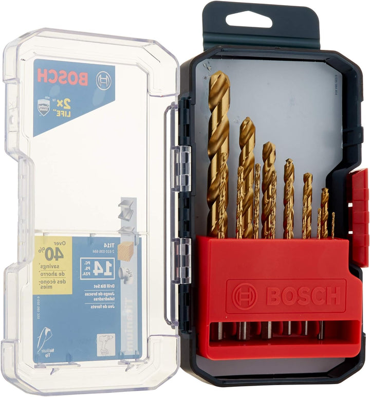 Bosch Titanium Metal Drill Bit Set - 14 Piece