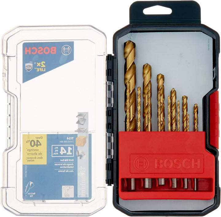 Bosch Titanium Metal Drill Bit Set - 14 Piece