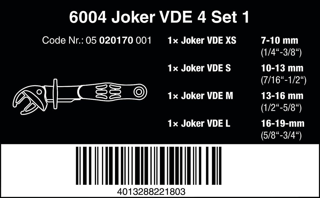 Wera 6004 Joker VDE 4 Set 1-LN