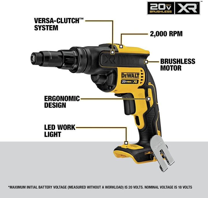 Dewalt 20V Max XR Versa-Clutch Adjustable Torque Screw Gun