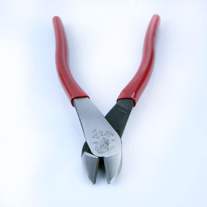 Klein Tools 8" Standard High-Leverage Diagonal Cutting Angled Head Pliers - Rouge