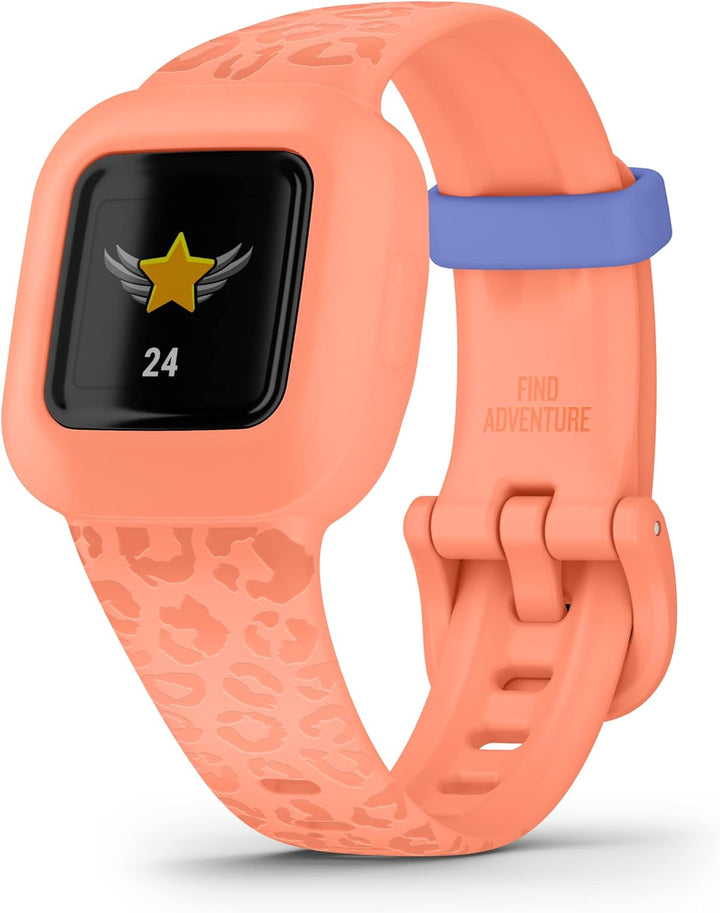 Garmin Vivofit Jr 3 Fitness Tracker for Kids - Peach Leopard