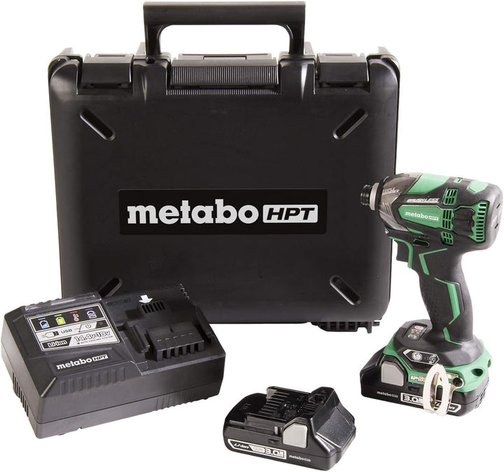 Metabo HPT 18V Cordless Impact Driver Kit - IP56 Compliant