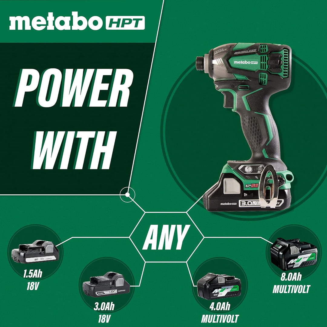 Metabo HPT 18V Cordless Impact Driver Kit - IP56 Compliant