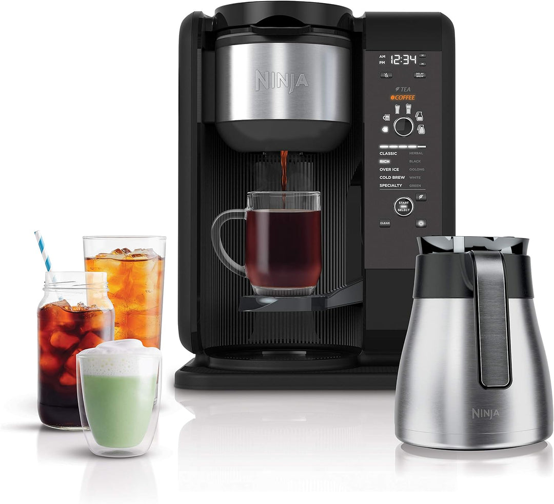 Ninja Hot and Cold Coffee Brew System with Frother - Black & Silver  - Canadian Version