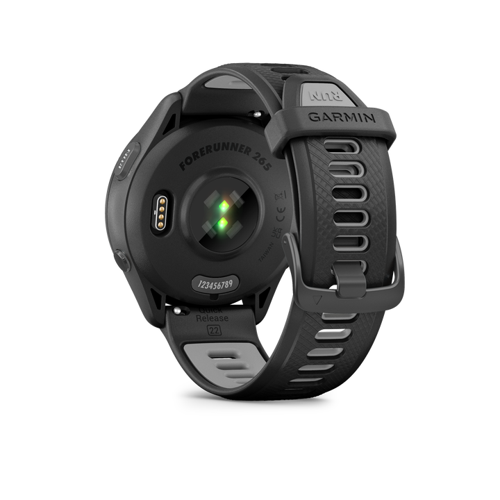 Garmin Forerunner 265 44mm Running Smartwatch - Black and Powder Gray