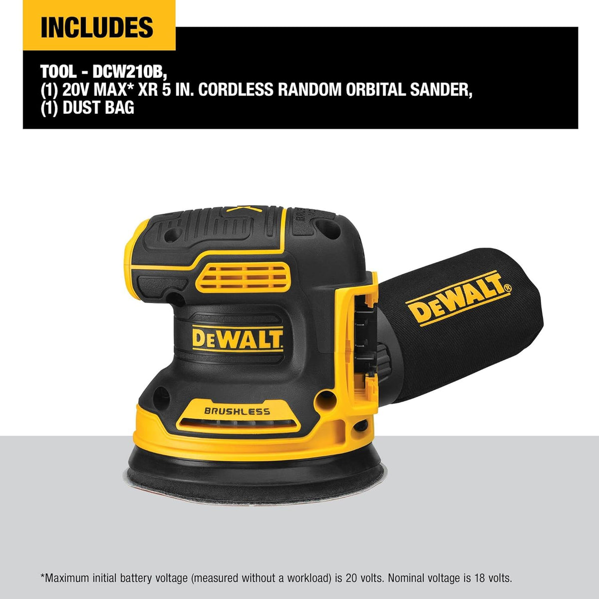 Dewalt 20V MAX Orbital Sander - Outil seul