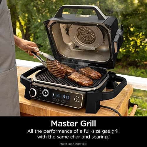 Ninja Woodfire 7-in-1 Outdoor Grill Master -BBQ Smoker & Outdoor Air Fryer - Black