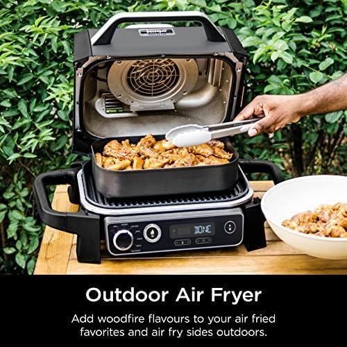 Ninja Woodfire 7-in-1 Outdoor Grill Master -BBQ Smoker & Outdoor Air Fryer - Black