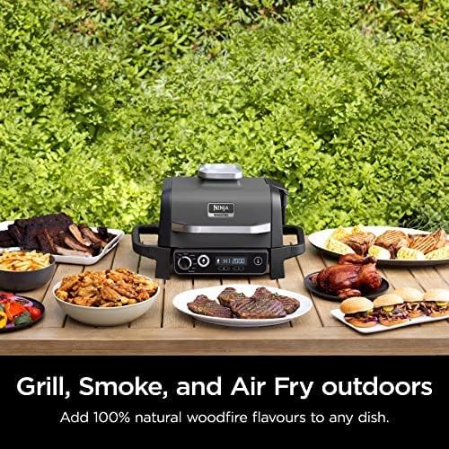 Ninja Woodfire 7-in-1 Outdoor Grill Master -BBQ Smoker & Outdoor Air Fryer - Black