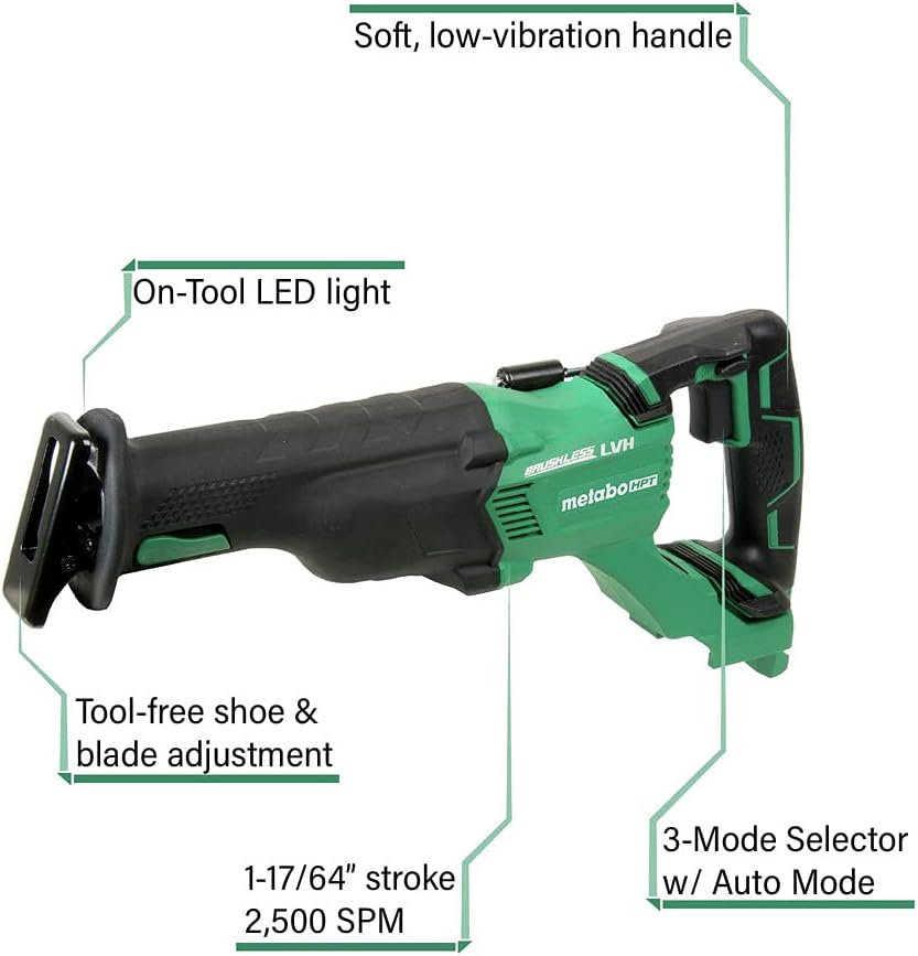 Metabo HPT Cordless Reciprocating Saw - Tool Only