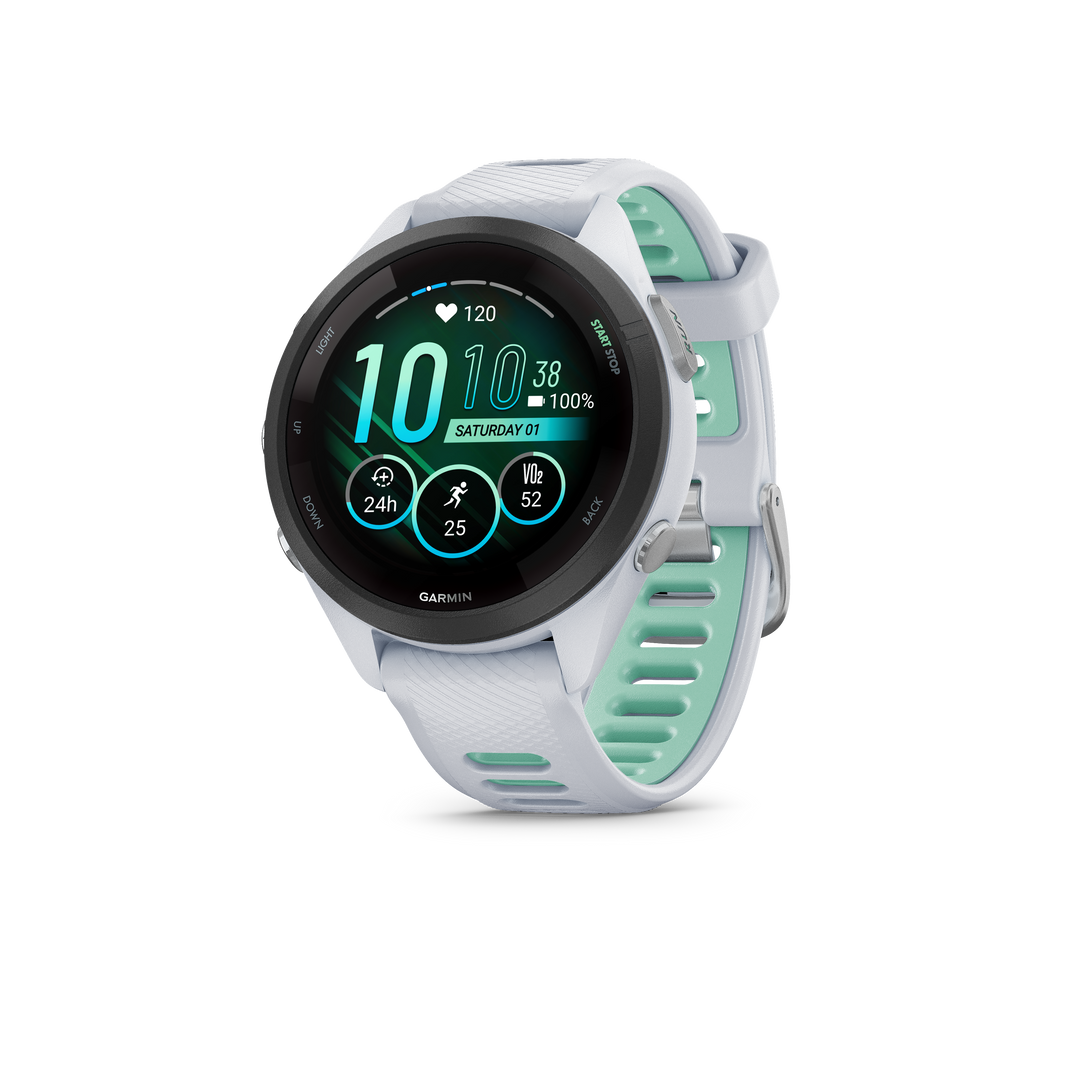 Garmin Forerunner265s Smartwatch - Whitestone & Neo Tropic