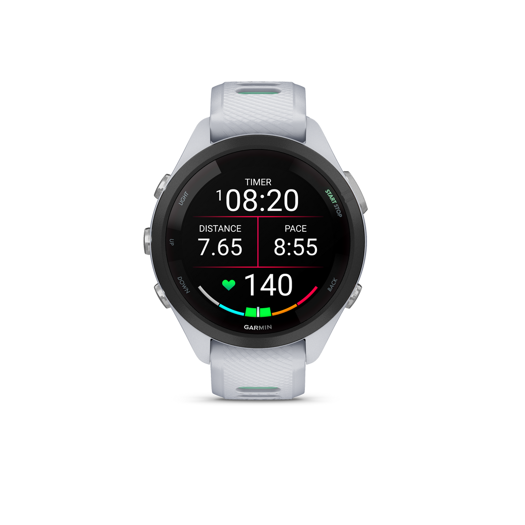 Garmin Forerunner265s Smartwatch - Whitestone & Neo Tropic