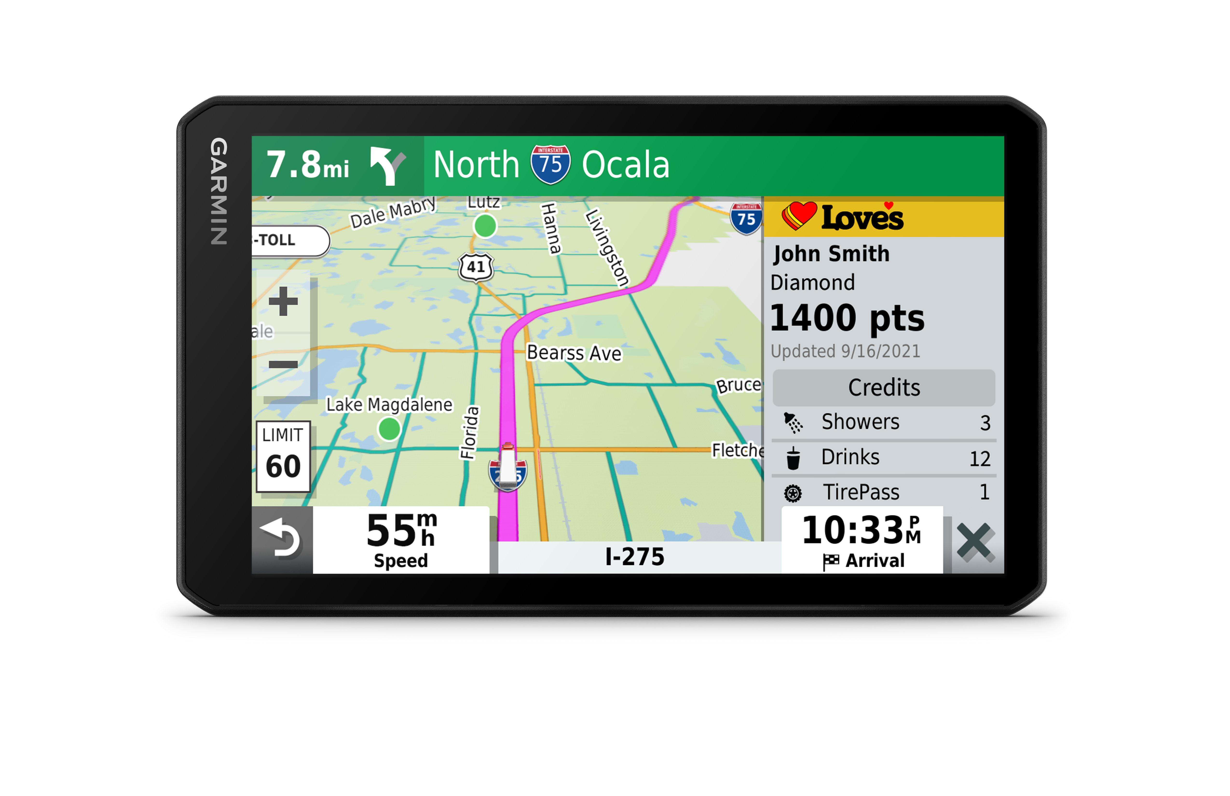 Garmin 7" GPS Truck Navigator with Built-in Dash Camera