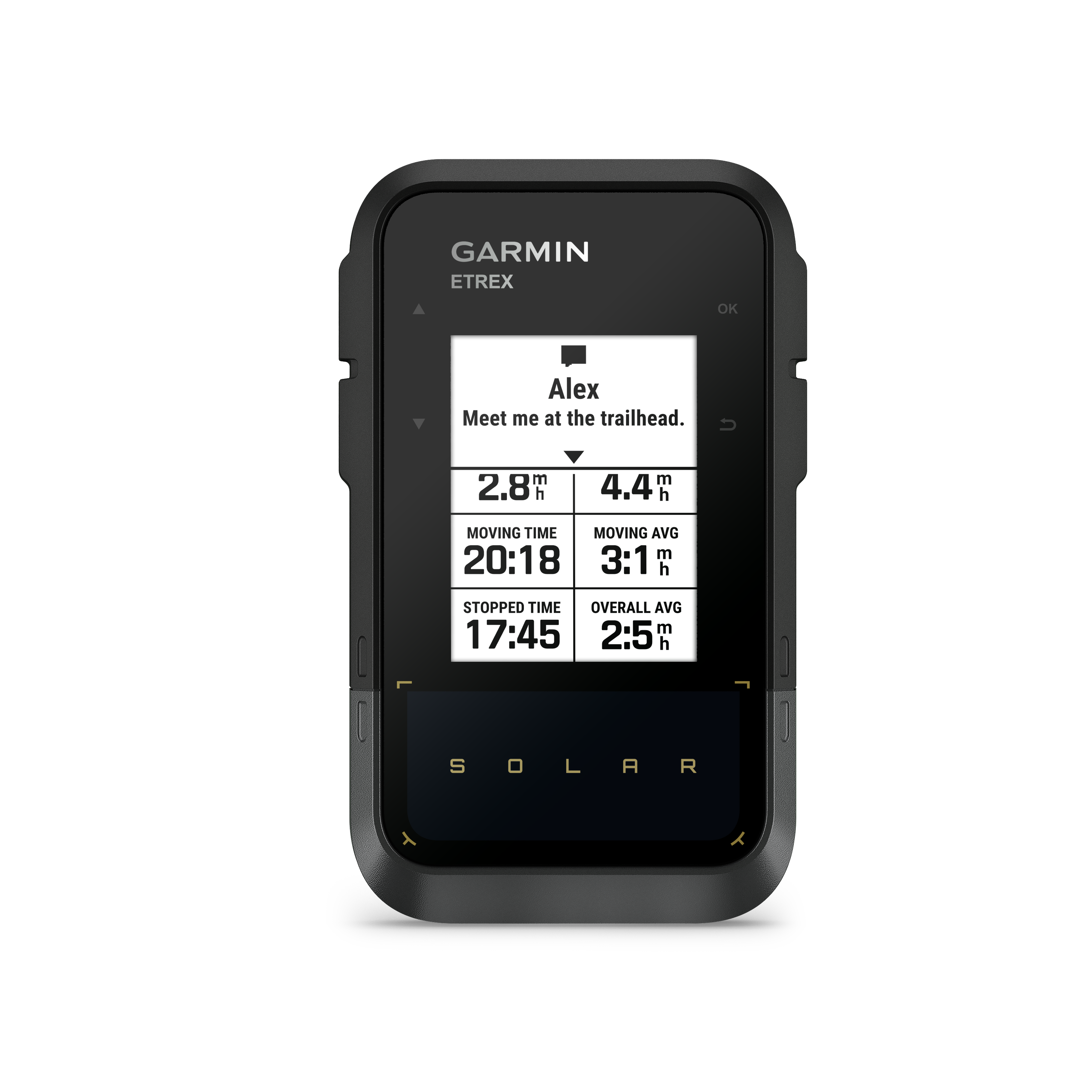 Garmin Etrex Solar GPS Handheld Navigator with Unlimited Battery Life - Water Resistant