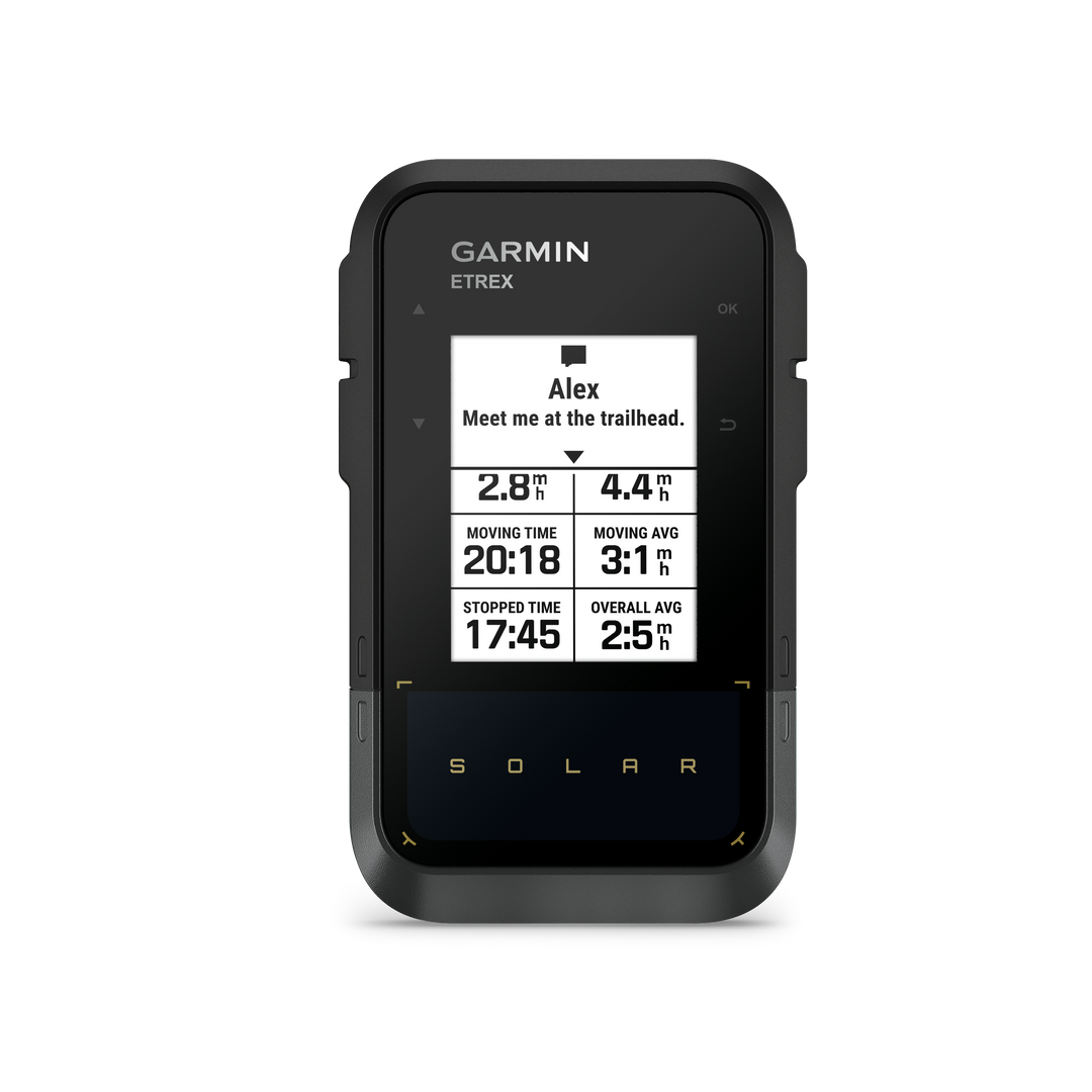 Garmin Etrex Solar GPS Handheld Navigator with Unlimited Battery Life - Water Resistant