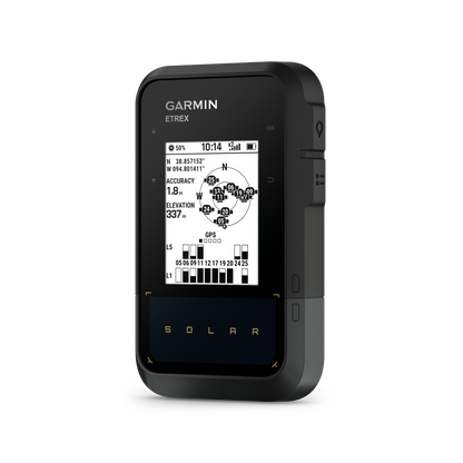 Garmin Etrex Solar GPS Handheld Navigator with Unlimited Battery Life - Water Resistant