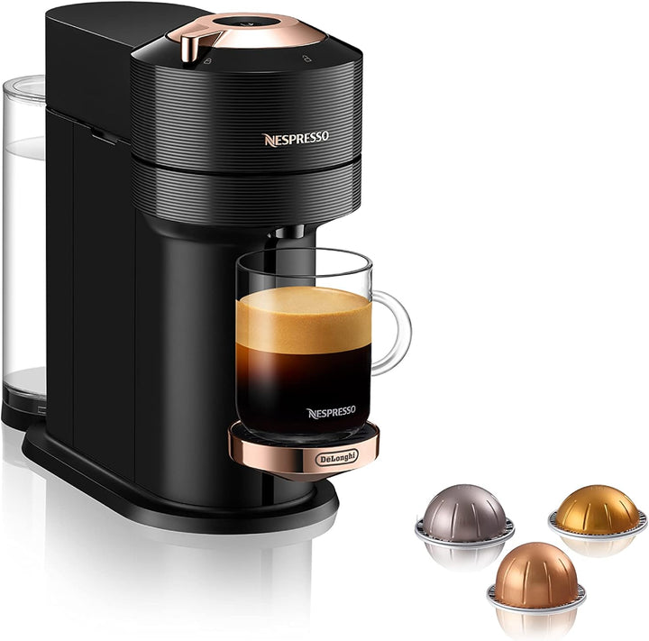 Nespresso Vertuo Next Coffee and Espresso Machine by De'Longhi - Black & Rose Gold