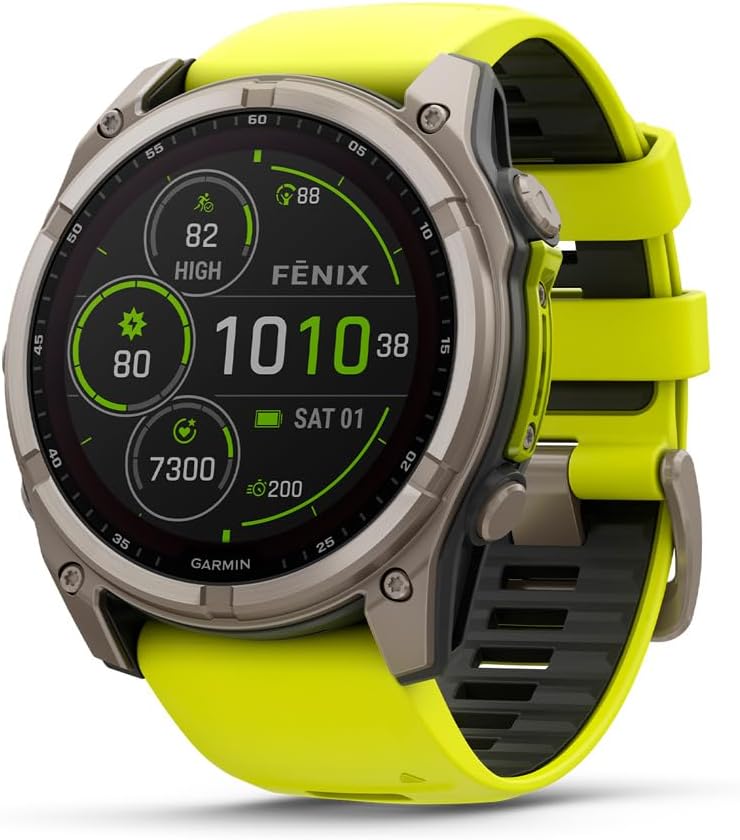 Garmin Fenix 8 51mm Solar Sapphire - Amp Yellow