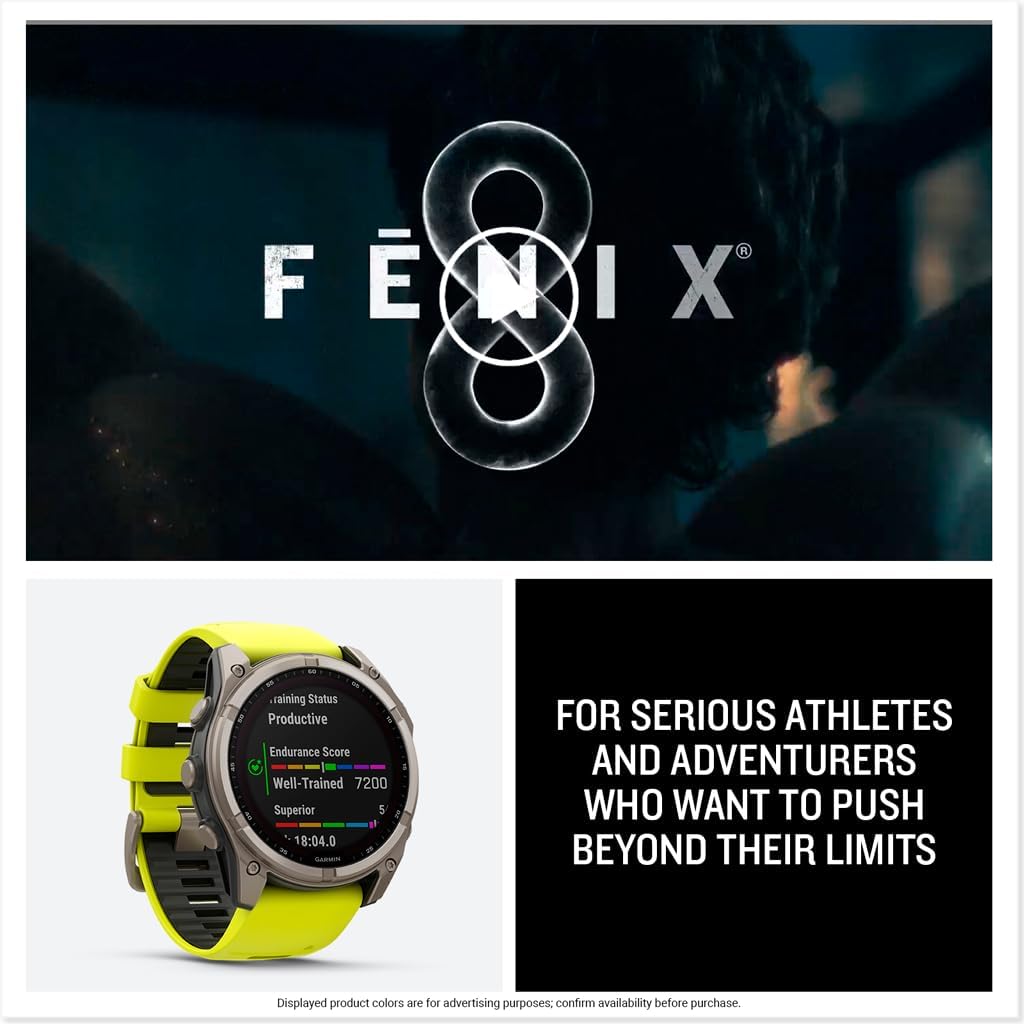 Garmin Fenix 8 51mm Solar Sapphire - Amp Yellow