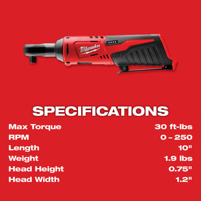 Milwaukee M12 3/8" Sub-Compact Ratchet